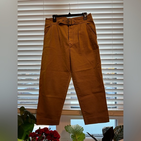 Free People women’s Belt waist, casual cropped pants High-waisted - Picture 8 of 8